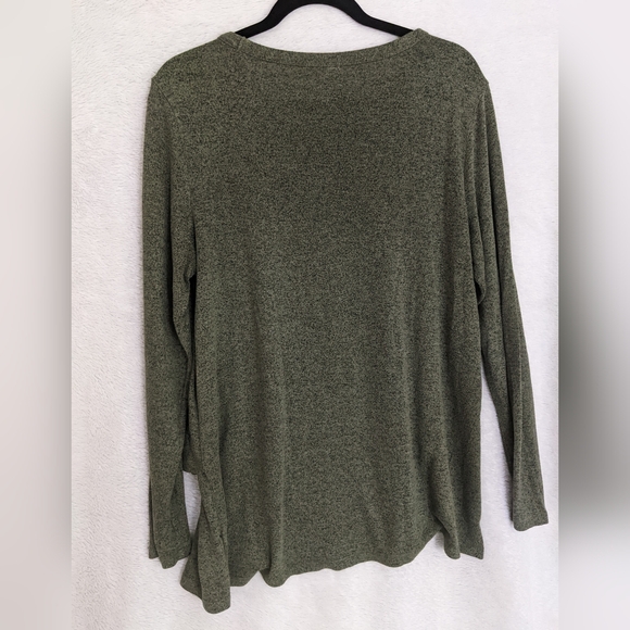 Old Navy Maternity Sz Large Sweater, Heathered Olive Green, Nursing Friendly - Picture 8 of 8